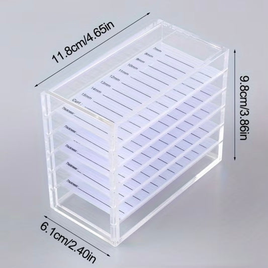 Organizador Acrílico para Lash Tiles – 5 Capas - Rosa