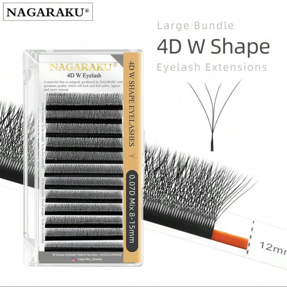 4D W-Shape Premade Fans | Volumen Elegante (8–15mm Mix)