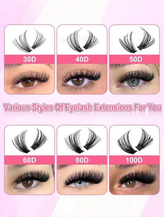 ✨ Kit DIY de Extensiones de Pestañas 6 en 1