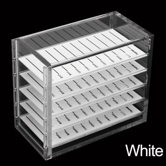 Organizador Acrílico para Lash Tiles – 5 Capas - Blanco