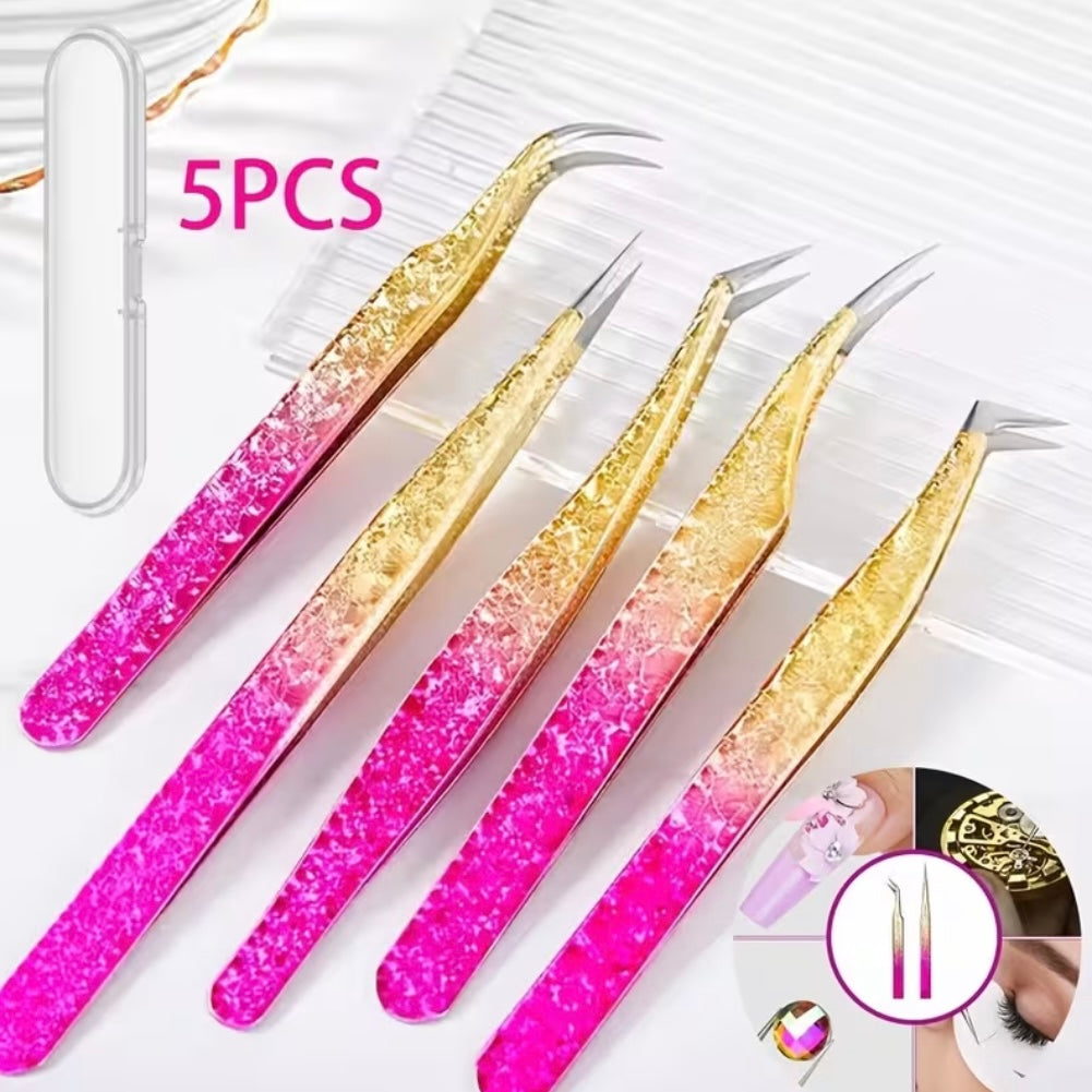 Set de 5 Pinzas Pink & Gold