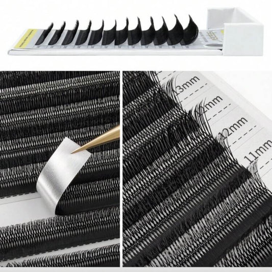 3D UU (U-Shape) Premade Fans | Efecto Natural y Definido