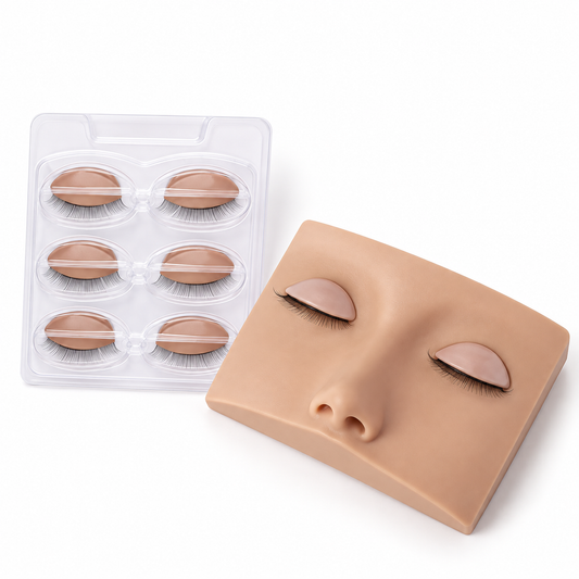 Kit de Práctica para Extensiones de Pestañas con Párpados Reemplazables