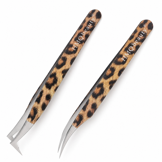 Set de Pinzas Profesionales Leopard Print – 2 Piezas